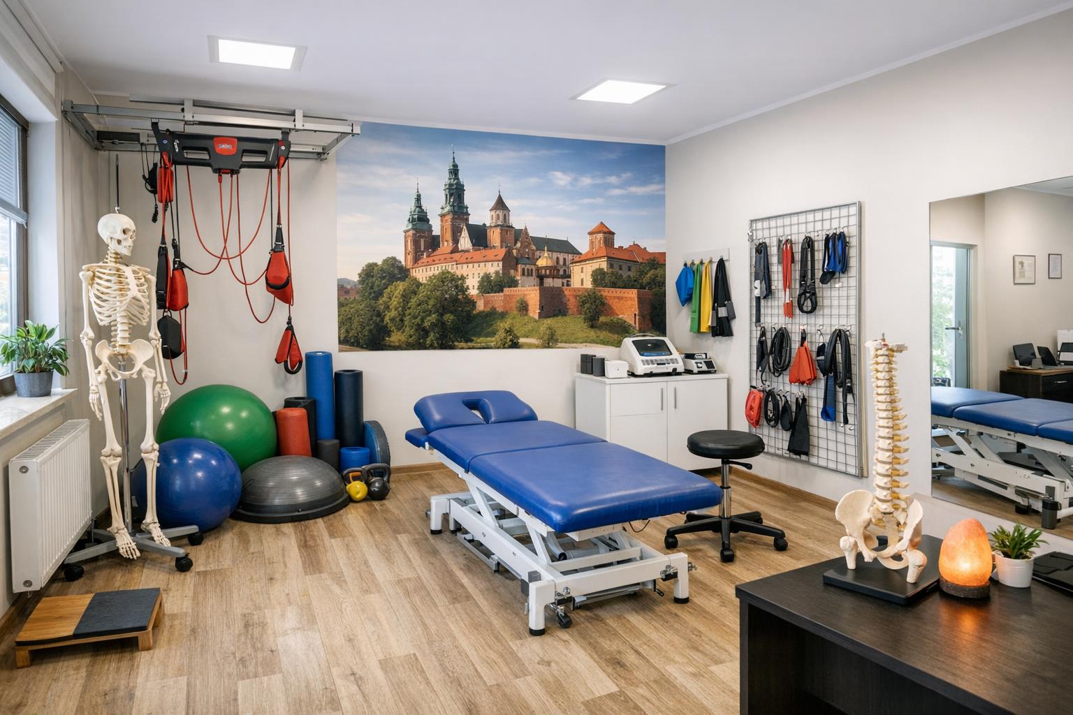 Gabinet terapii manualnej w Krakowie z wyposażeniem rehabilitacyjnym